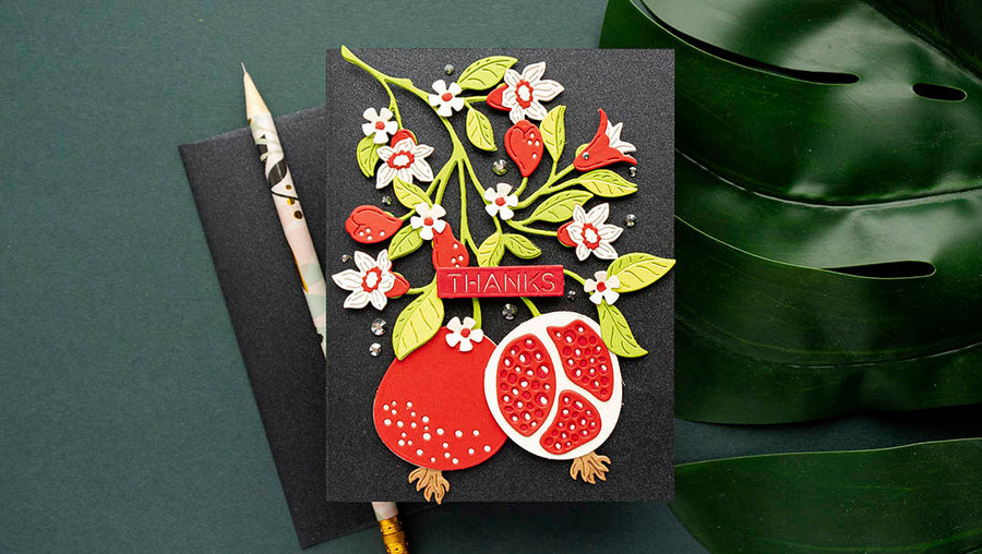 August 2023 Large Die of the Month Preview & Tutorials – Blooming Pomegranate