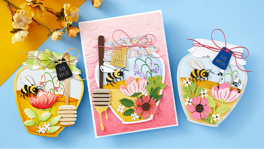 January 2024 Large Die of the Month Preview & Tutorials – Honey Bee Jar