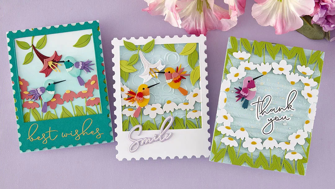 January 2026 Large Die of the Month Preview & Tutorials – Hummingbirds Delight