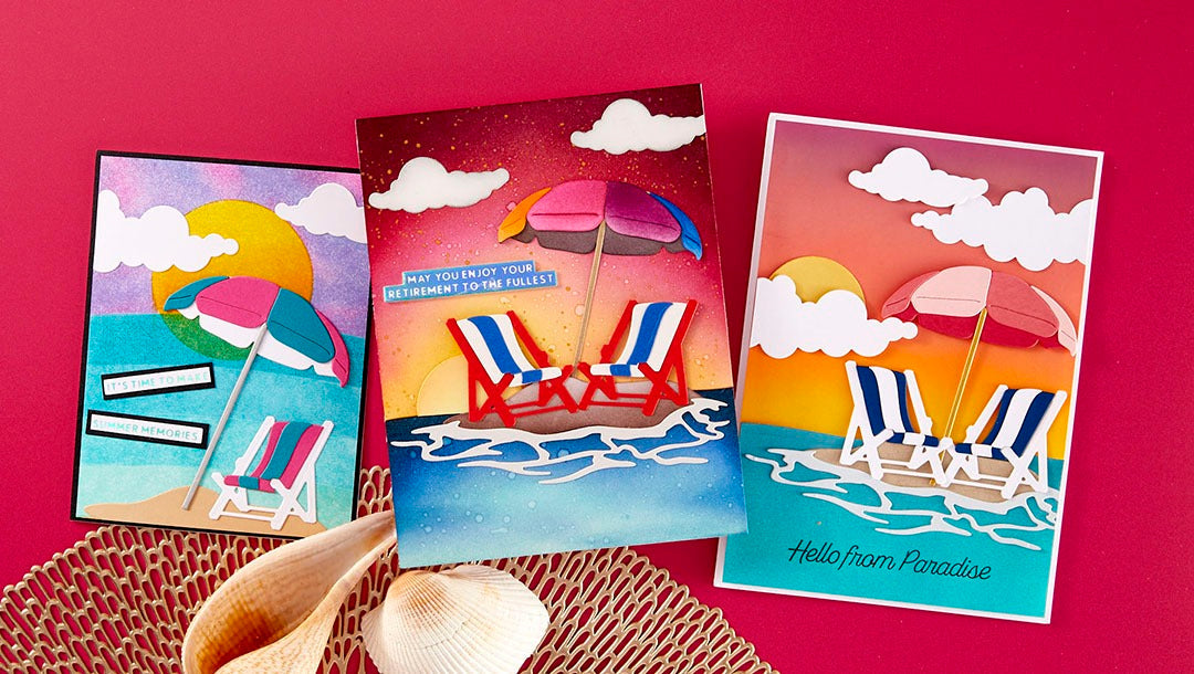June 2024 Large Die of the Month Preview & Tutorials – Summertime Vacay