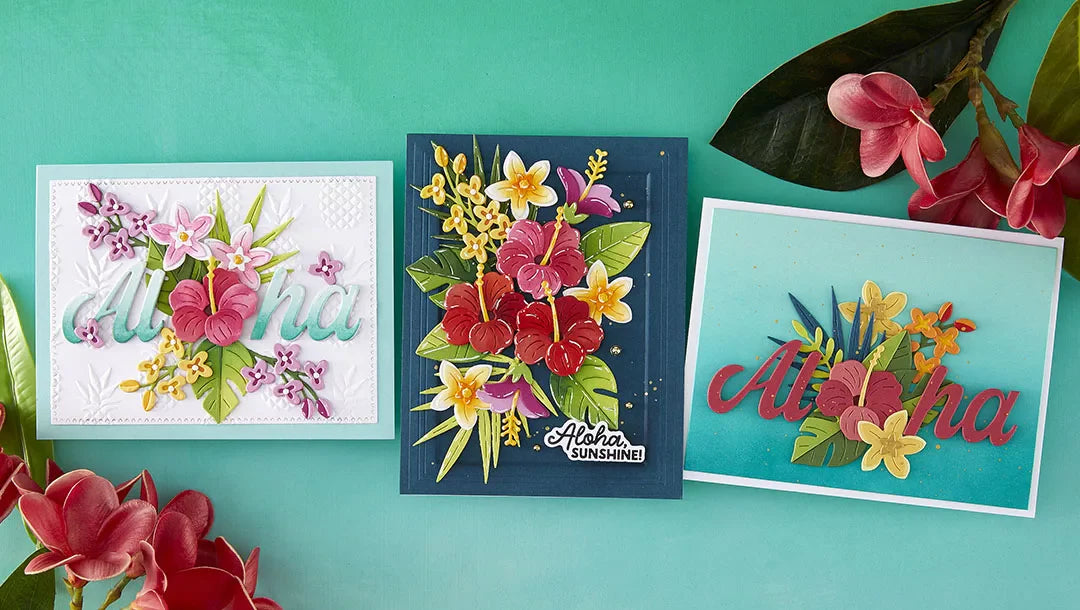 June 2026 Large Die of the Month Preview & Tutorials – Tropical Blooms