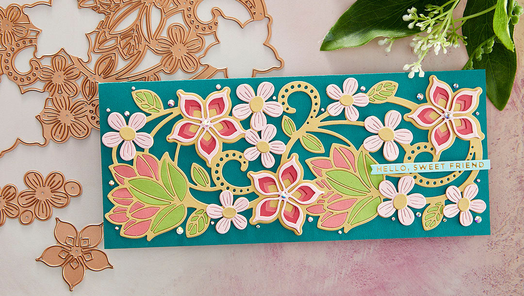 March 2022 Large Die of the Month Preview & Tutorials – Kaleidoscope Floral Slimline