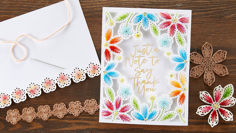 May 2021 Large Die of the Month is Here – Stitched Card Front, Border & Flower