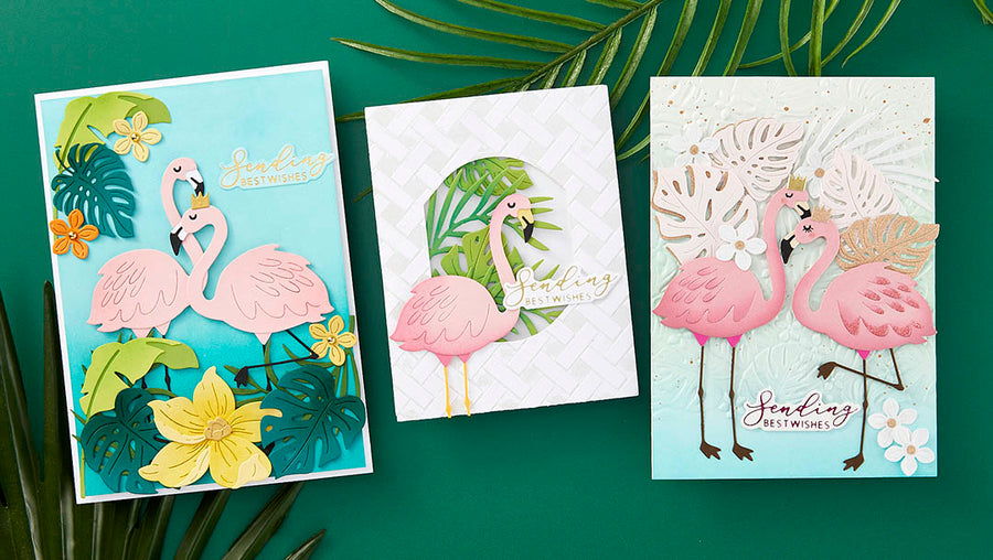 May 2024 Large Die of the Month Preview & Tutorials – Grand Tropical Flamingos