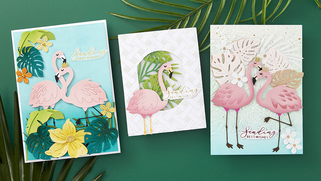 May 2024 Large Die of the Month Preview & Tutorials – Grand Tropical Flamingos