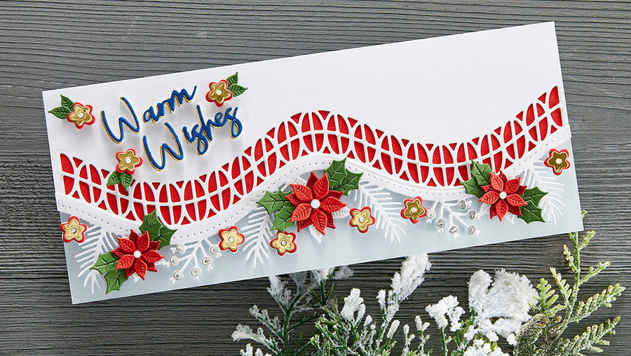 November 2021 Large Die of the Month Preview & Tutorials – Christmas Foliage Strip & Borders