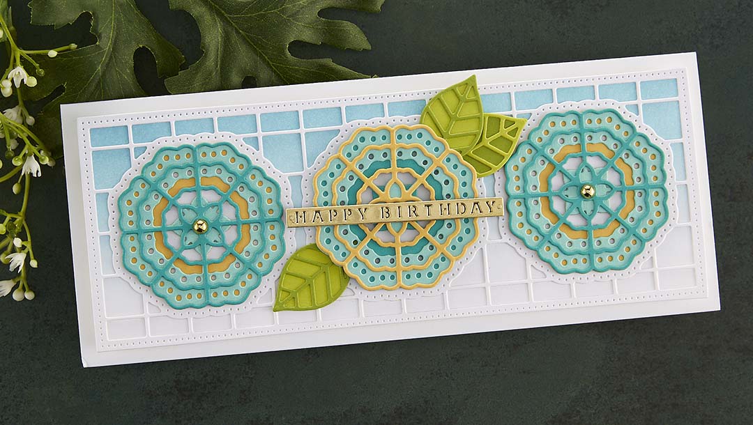 November 2022 Large Die of the Month Preview & Tutorials – Stylized Floral Kaleidoscope Slimline