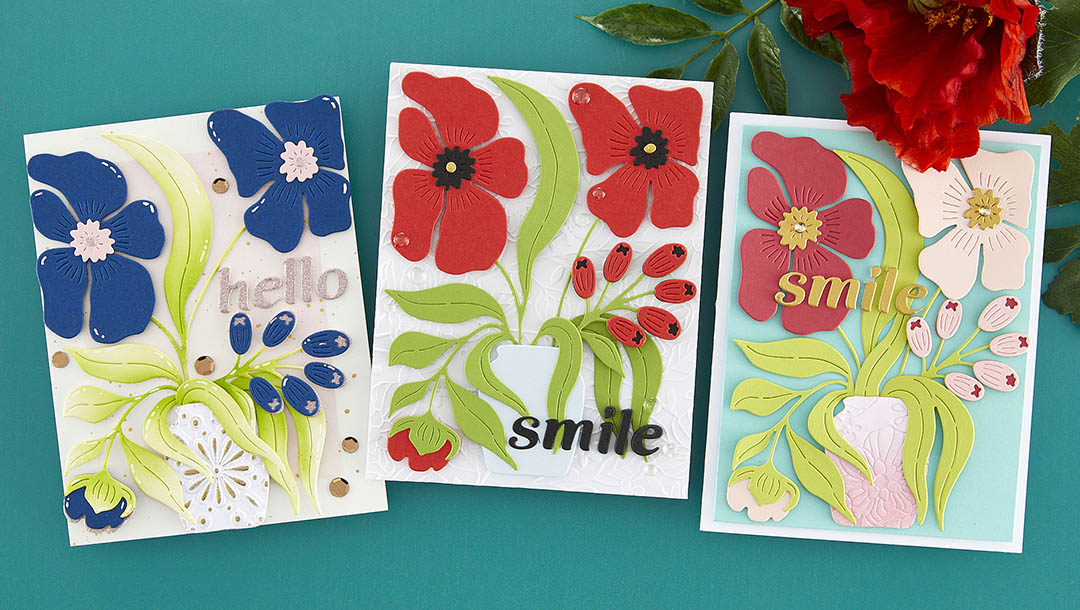 November 2023 Large Die of the Month Preview & Tutorials – Towering Blooms