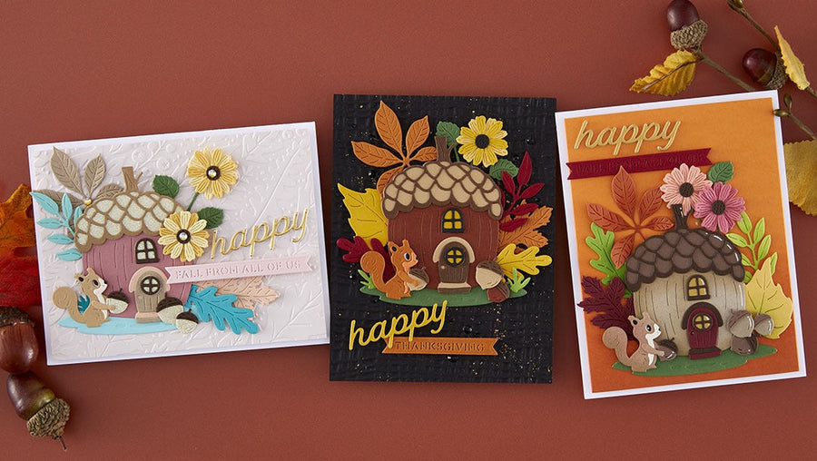 September 2025 Large Die of the Month Preview & Tutorials – Acorn Acres