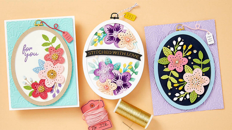April 2024 Stitching Die of the Month Preview & Tutorials – Stitched Wall Hanging