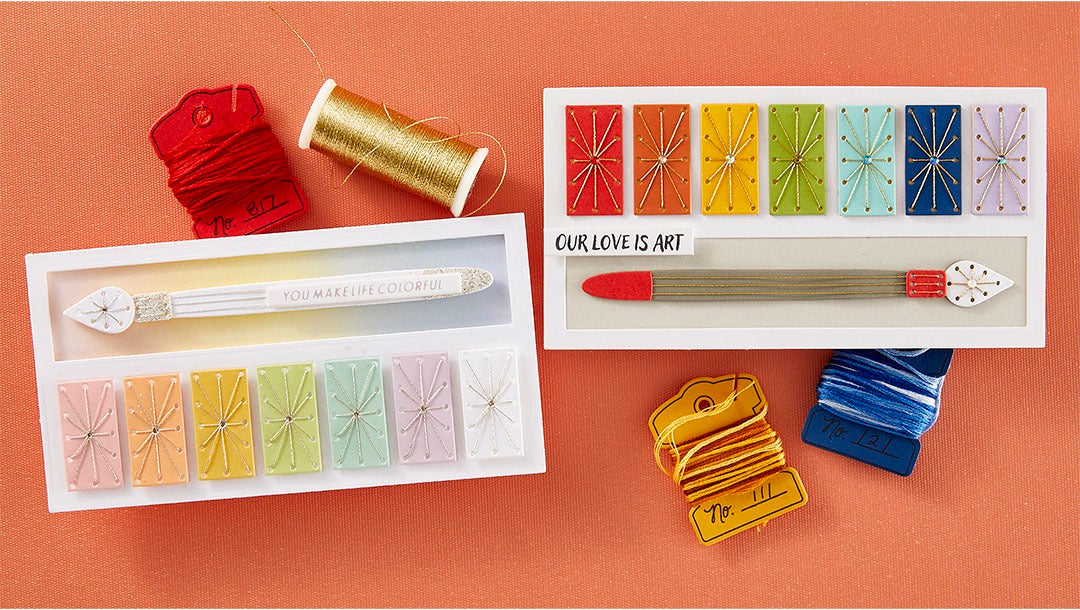 August 2024 Stitching Die of the Month Preview & Tutorials – Stitched Colorful Palette