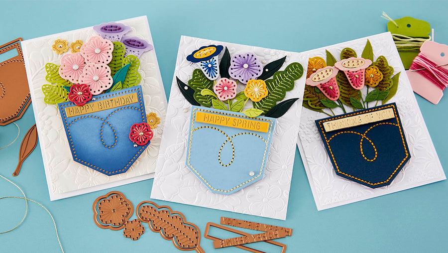 February 2023 Stitching Die of the Month Preview & Tutorials – Pocket Full of Spring