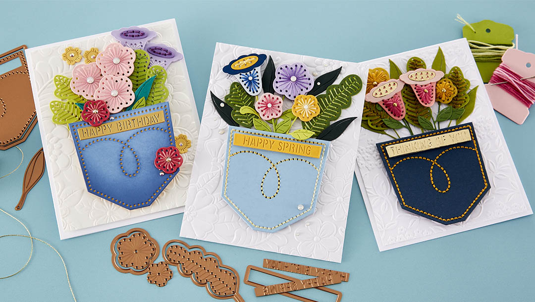 February 2023 Stitching Die of the Month Preview & Tutorials – Pocket Full of Spring