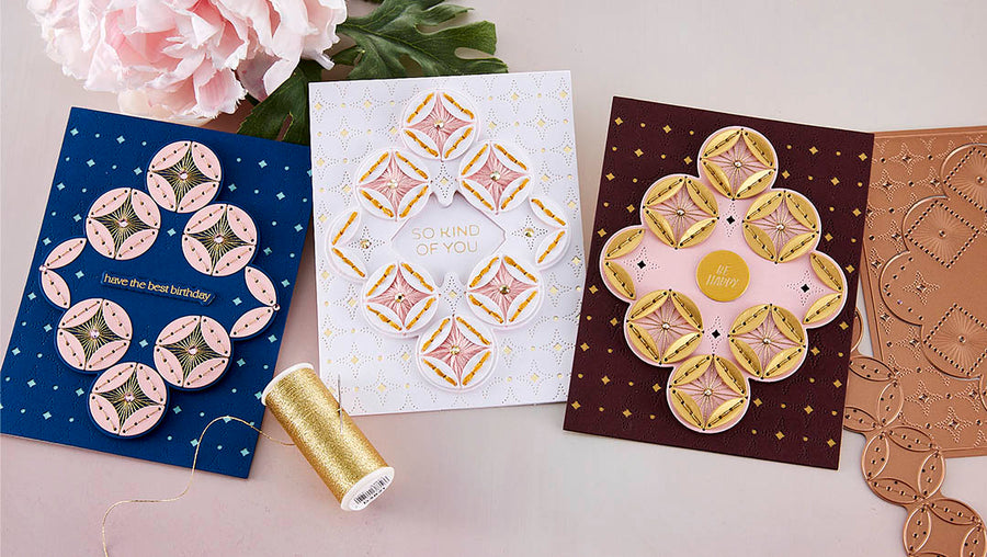 March 2023 Stitching Die of the Month Preview & Tutorials – Nested Layered Stitched Petal