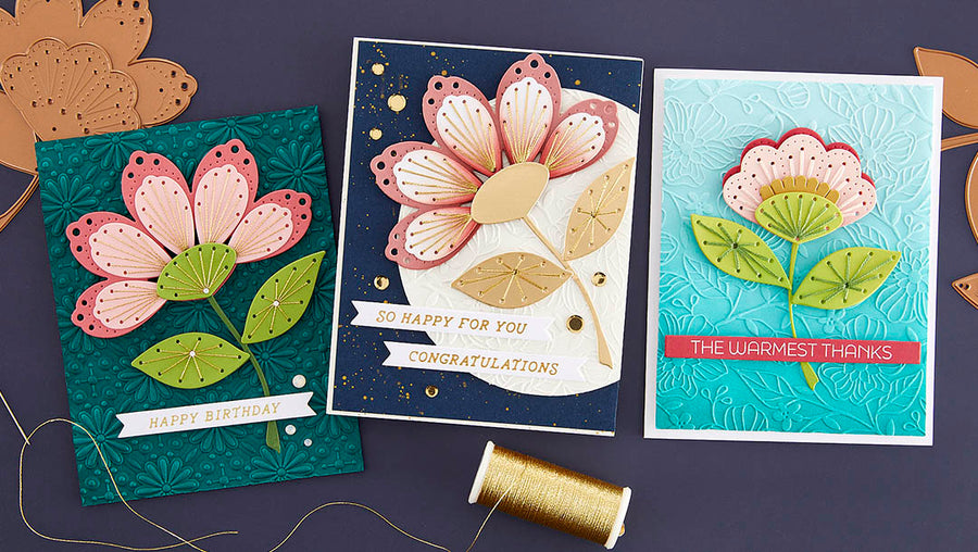 November 2023 Stitching Die of the Month Preview & Tutorials – Grand Stitched Blooms
