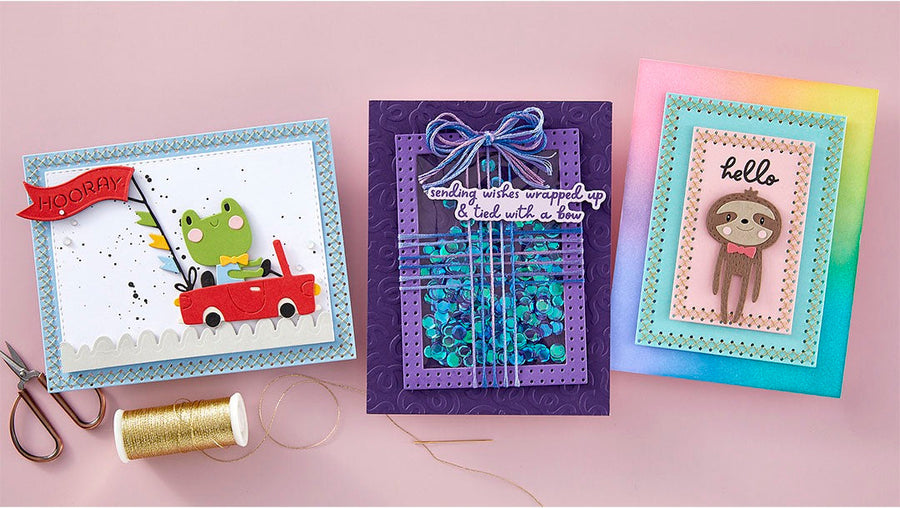 November 2024 Stitching Die of the Month Preview & Tutorials – Cross Stitch Nested Card Front & Tag