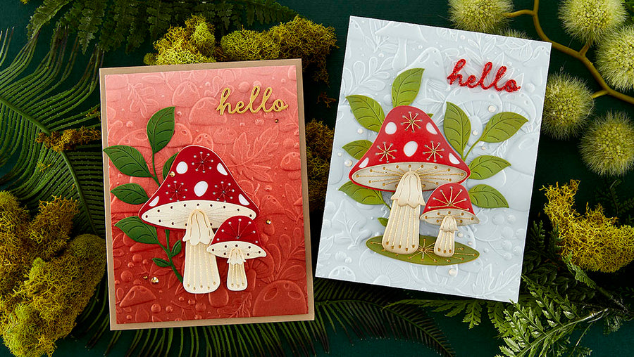 September 2023 Stitching Die of the Month Preview & Tutorials – Enchanted Stitched Mushrooms