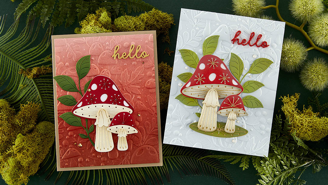 September 2023 Stitching Die of the Month Preview & Tutorials – Enchanted Stitched Mushrooms