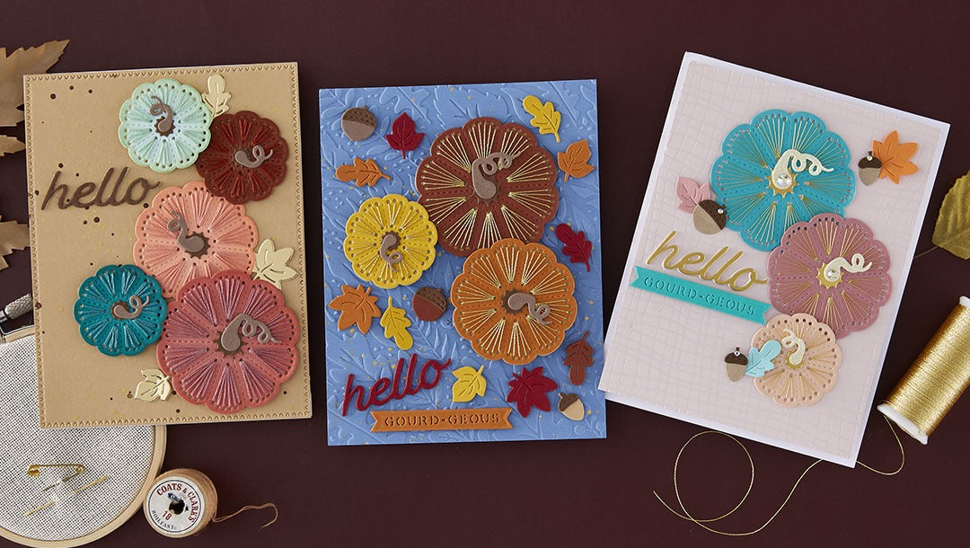 September 2025 Stitching Die of the Month Preview & Tutorials – Stitched Pumpkin Tops