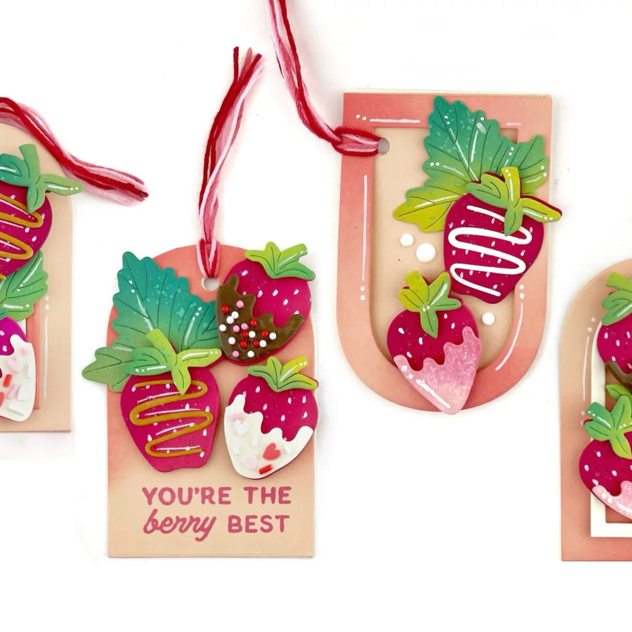 How to Make Realistic Dipped Strawberry Die Cuts | Simon Hurley Berry Best Tutorial