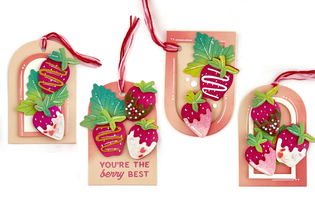 How to Make Realistic Dipped Strawberry Die Cuts | Simon Hurley Berry Best Tutorial