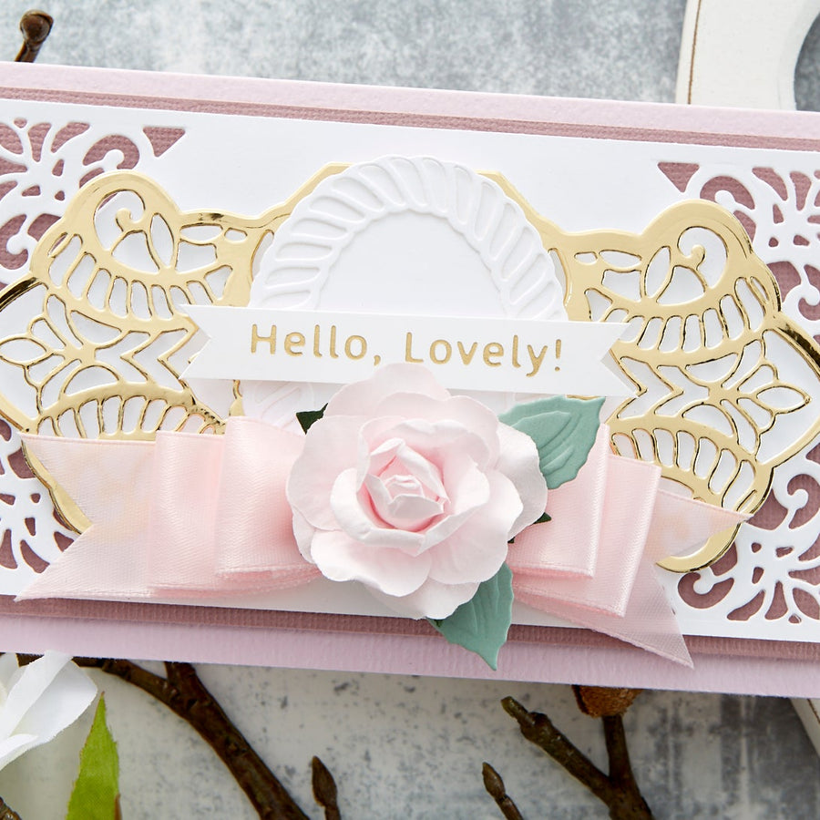 Cardmaking Inspiration | Hello, Lovely! Card Featuring Elegant Twist Splendid Trilliant by Becca Feeken