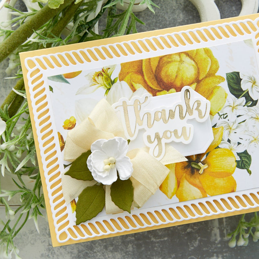 Cardmaking Inspiration | Thank You Card Featuring Elegant Twist Rectangles by Becca Feeken