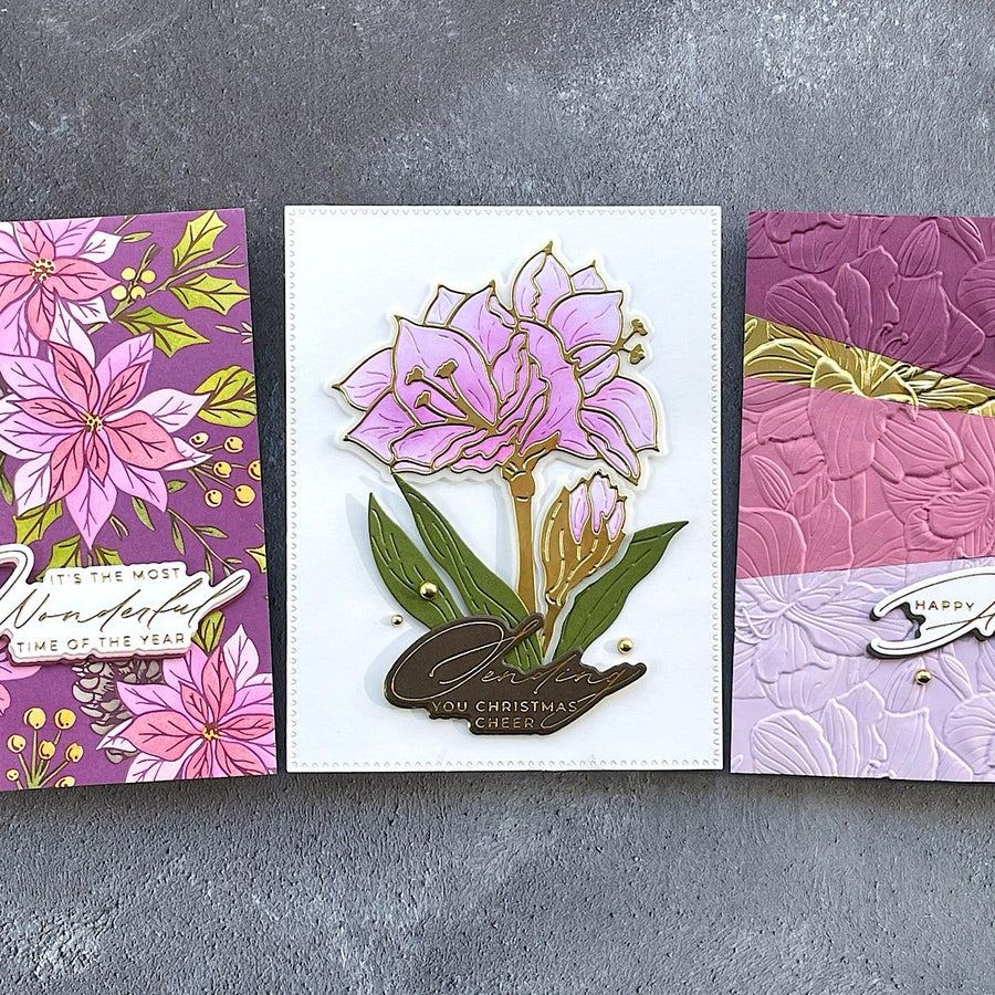 Three Ways to Use the Amaryllis Christmas Collection by Yana Smakula