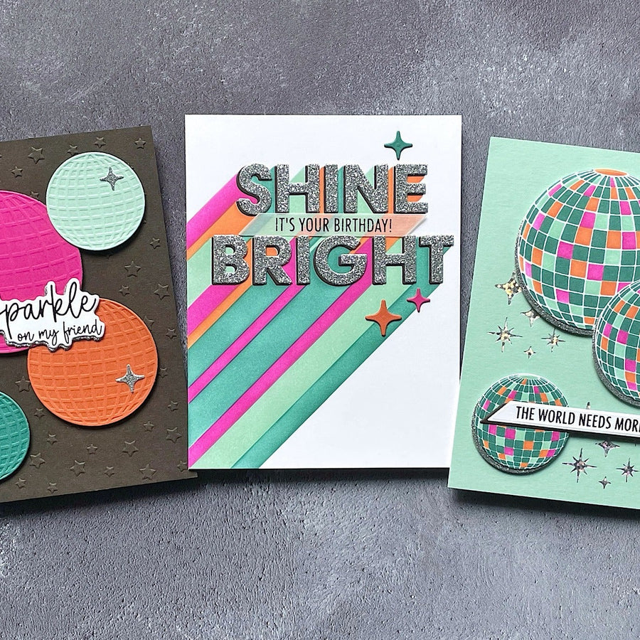 Retro Dance Party - Inspired Cards Featuring Shine Bright Collection by Carissa Wiley