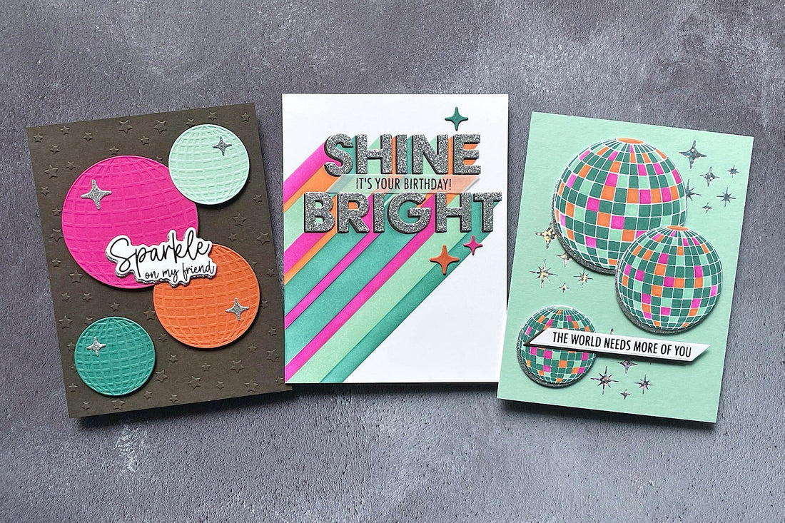 Retro Dance Party - Inspired Cards Featuring Shine Bright Collection by Carissa Wiley