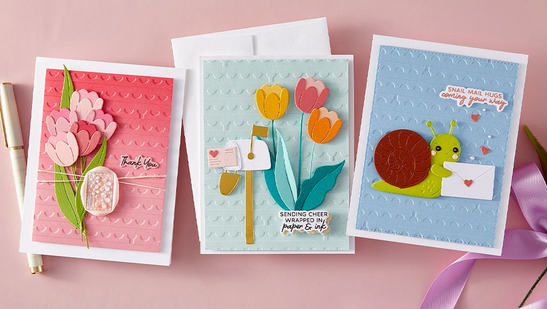 April 2025 Embossing Folder of the Month Preview & Tutorials – Perforated Stamp Edges