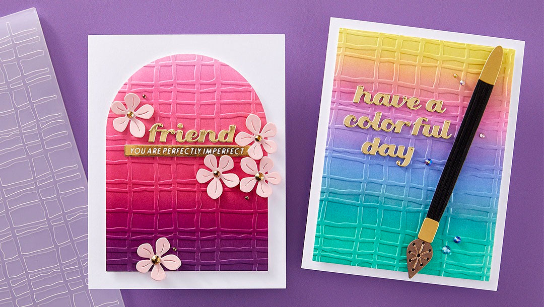 August 2024 Embossing Folder of the Month Preview & Tutorials – Hand Drawn Lines