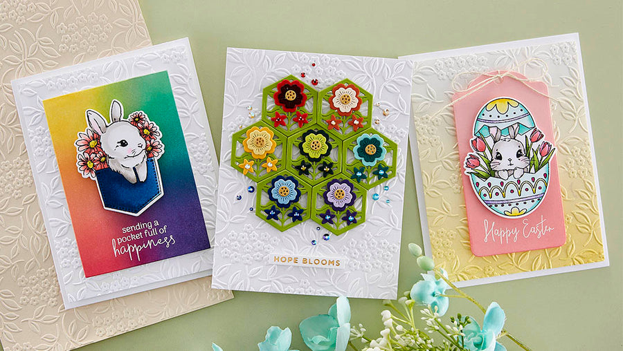 February 2023 Embossing Folder of the Month Preview & Tutorials – Hydrangea Blooms