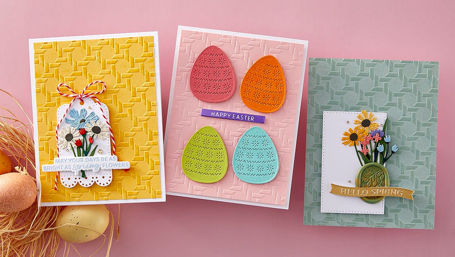 February 2025 Embossing Folder of the Month Preview & Tutorials – Wicker Basket