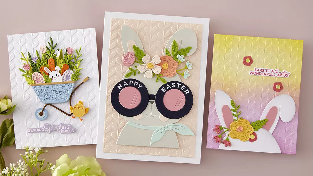 February 2026 2D Embossing Folder of the Month Preview & Tutorials – Spring Stripes
