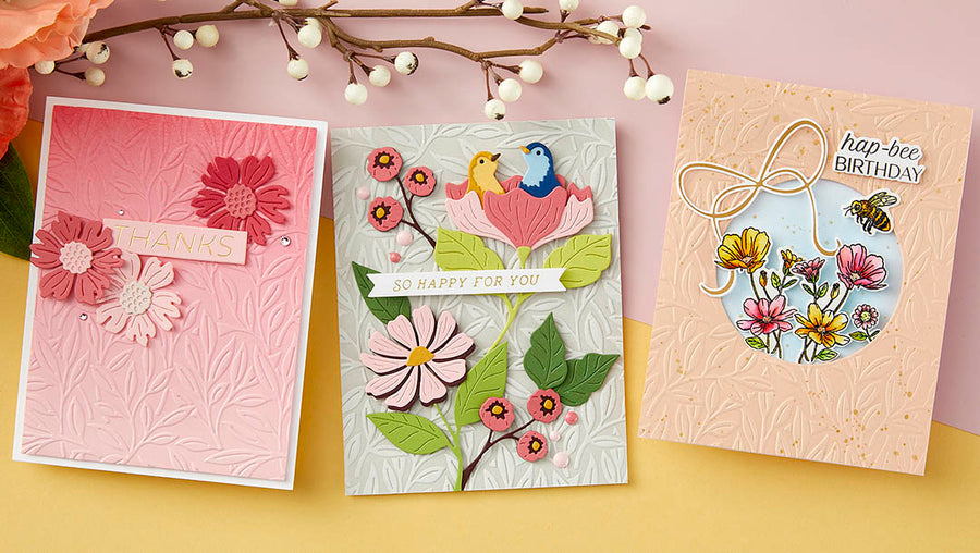 January 2024 Embossing Folder of the Month Preview & Tutorials – Branching Out