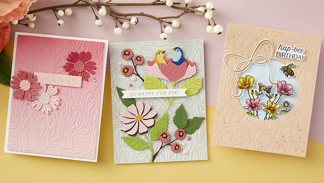 January 2024 Embossing Folder of the Month Preview & Tutorials – Branching Out