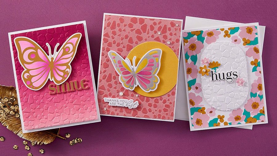 January 2025 Embossing Folder of the Month Preview & Tutorials – Faceted Petals
