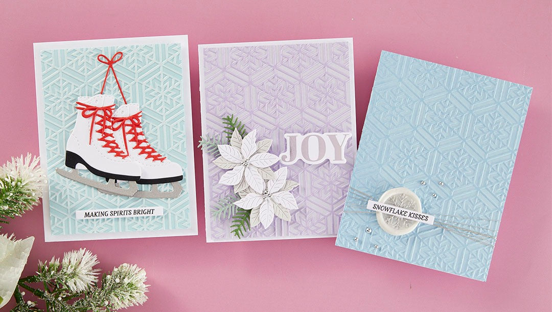 July 2024 Embossing Folder of the Month Preview & Tutorials – Hexi Snowflake