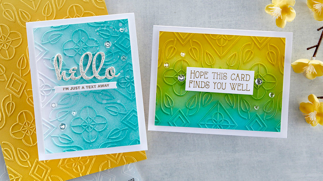 June 2022 Embossing Folder of the Month Preview & Tutorials – Botanical Diamond