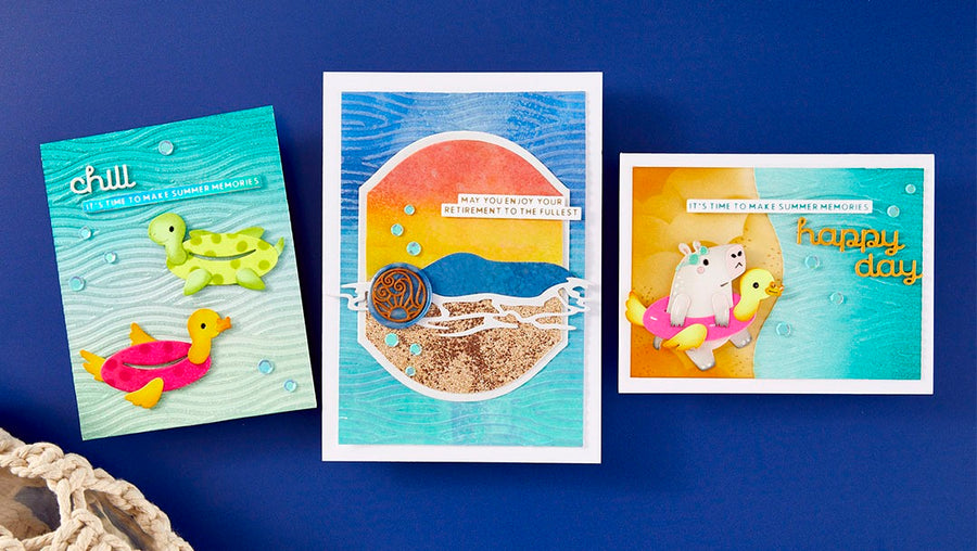 June 2024 Embossing Folder of the Month Preview & Tutorials – Summertime Waves