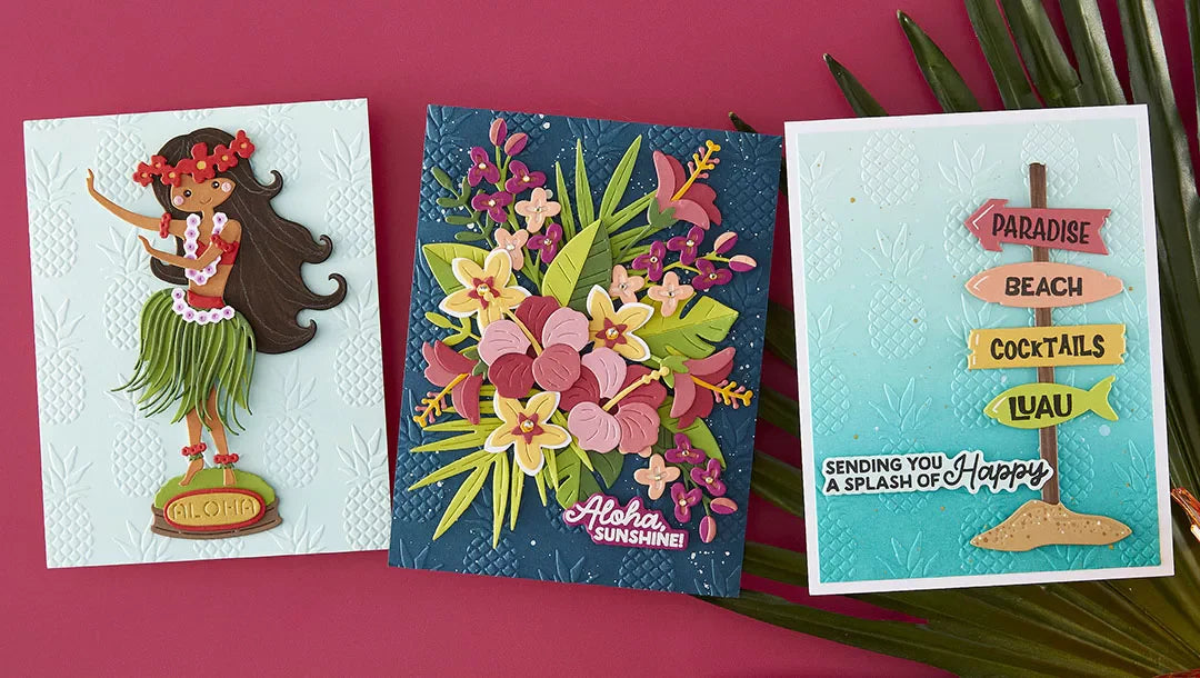 June 2026 2D Embossing Folder of the Month Preview & Tutorials – Pineapple Pop
