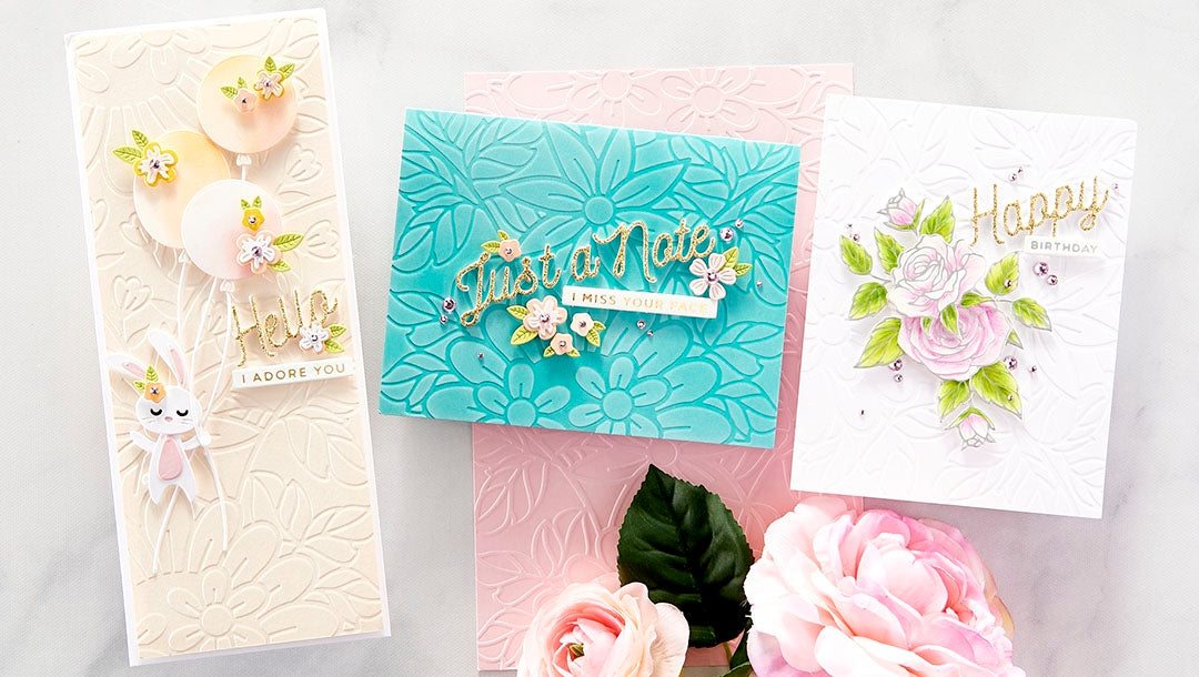 March 2022 Embossing Folder of the Month Preview & Tutorials – Garden Path