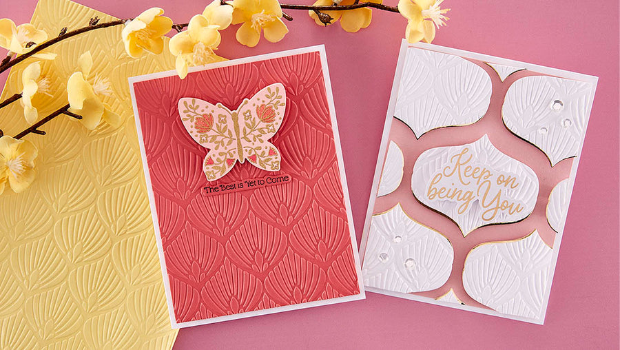 March 2023 Embossing Folder of the Month Preview & Tutorials – Stylized Calla Lily