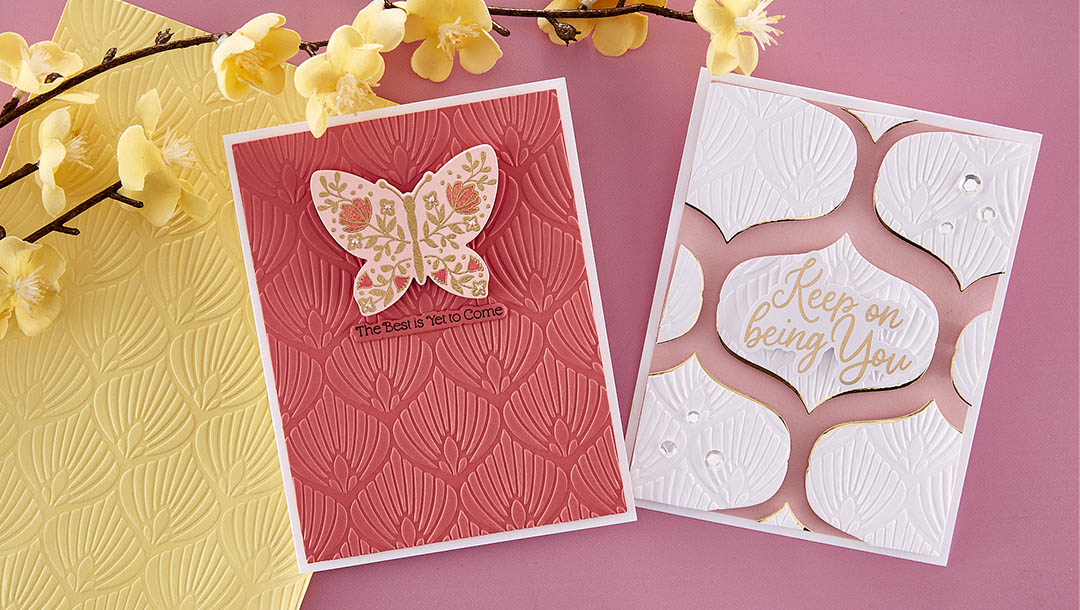 March 2023 Embossing Folder of the Month Preview & Tutorials – Stylized Calla Lily