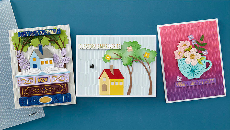 March 2024 Embossing Folder of the Month Preview & Tutorials – Checkered Scallops