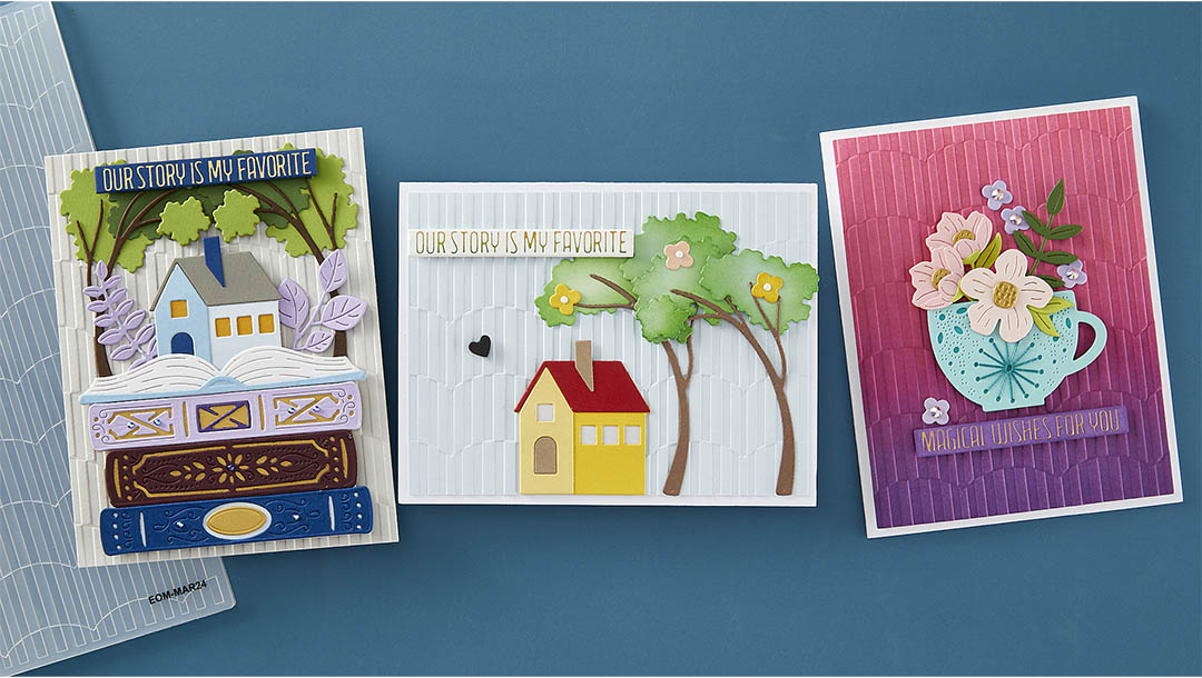 March 2024 Embossing Folder of the Month Preview & Tutorials – Checkered Scallops