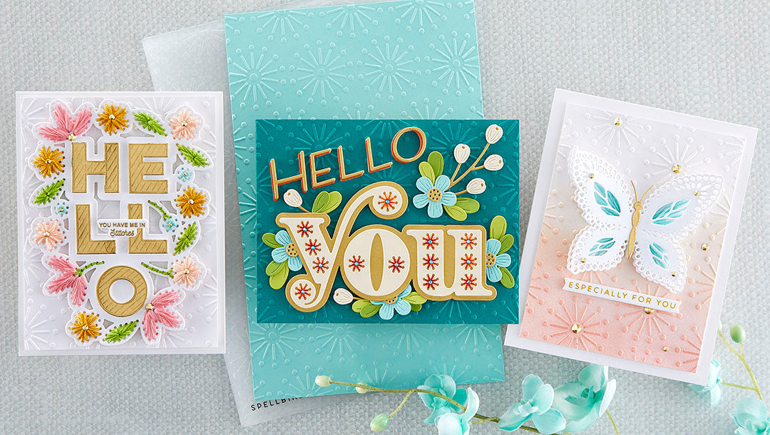 May 2022 Embossing Folder of the Month Preview & Tutorials – Faux Stitch