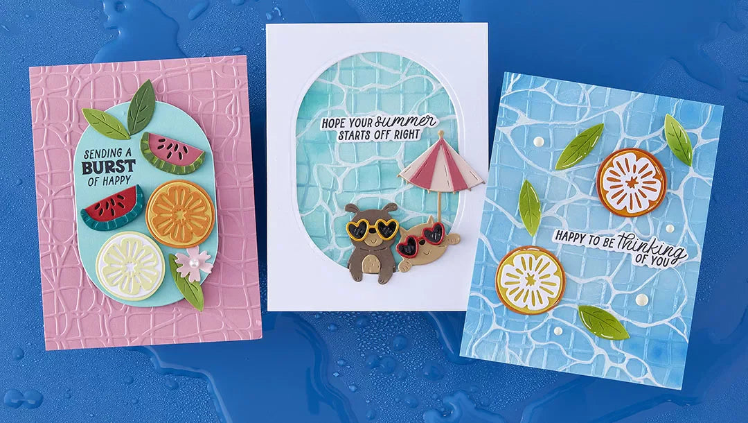 May 2026 2D Embossing Folder of the Month Preview & Tutorials – Poolside