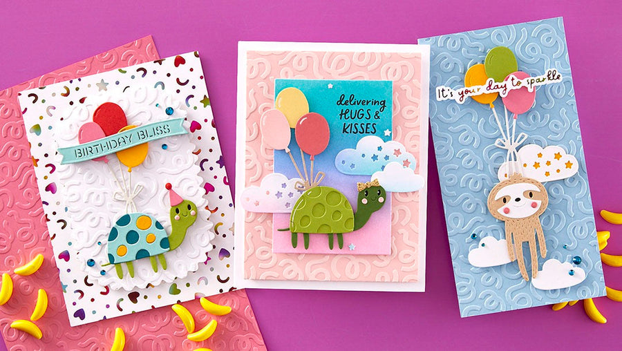 November 2024 Embossing Folder of the Month Preview & Tutorials – Cascading Streamers